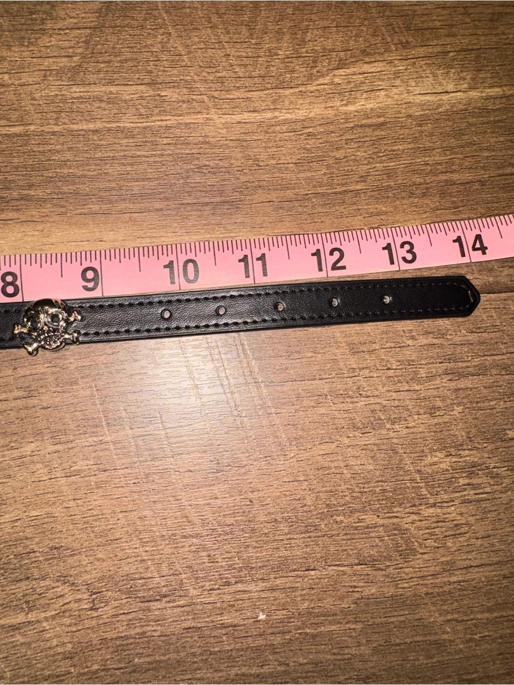 Black Skull Studded Small Dog Collar | Adjustable Vegan Leather